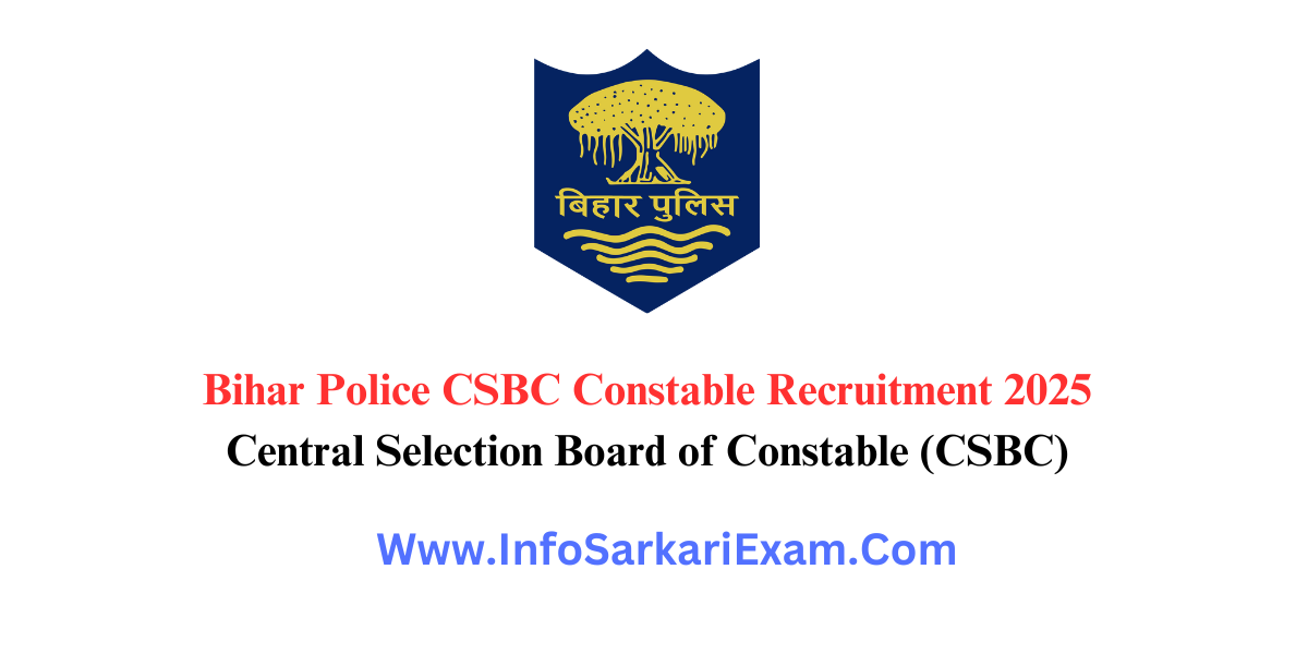 Bihar Police CSBC Constable Recruitment 2025-19838 Posts